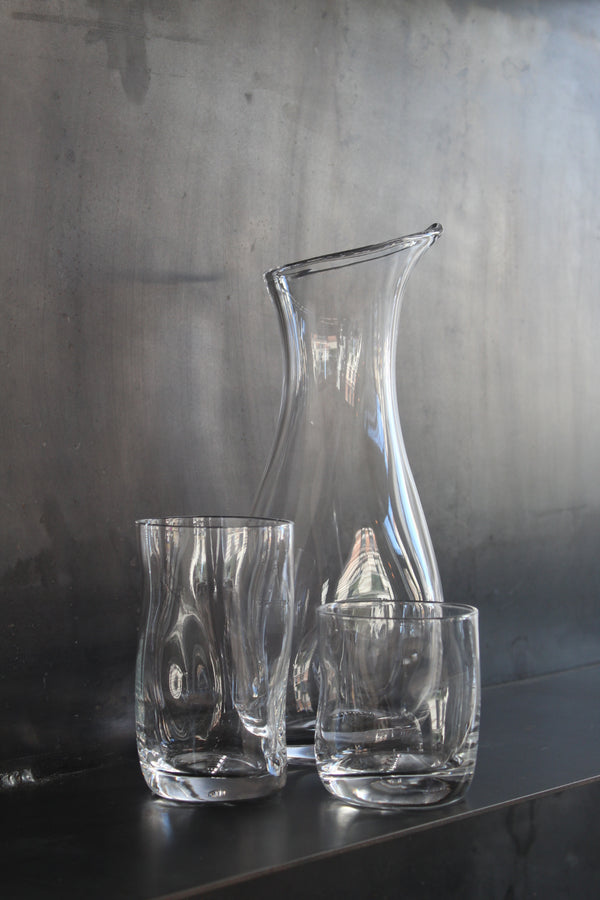 Stort vandglas i klart glas